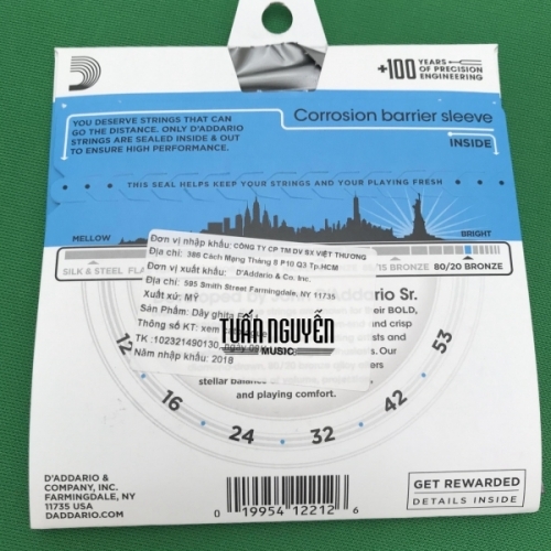 day acoustic daddario ej11 2